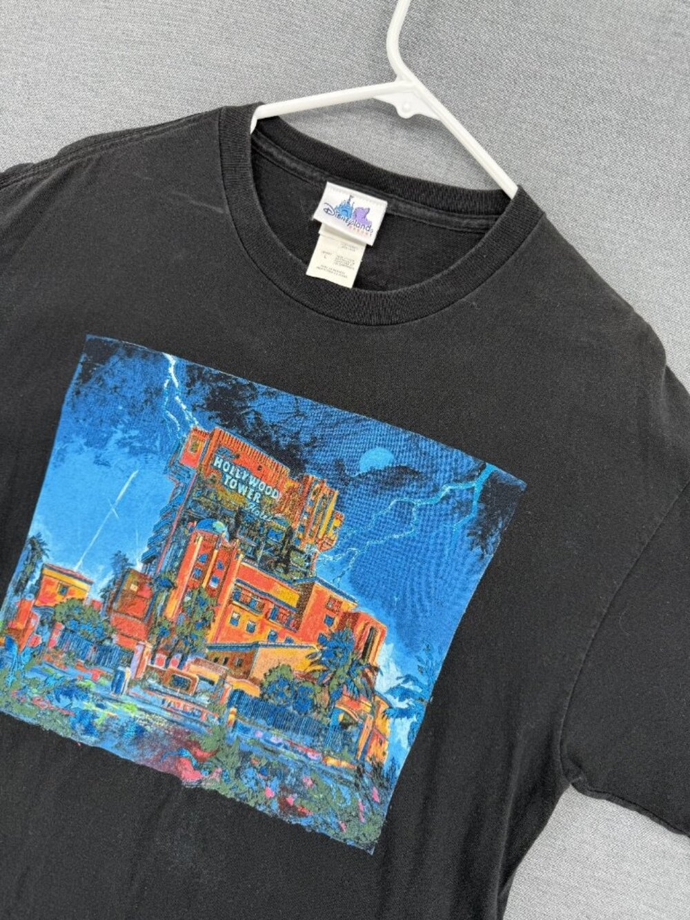 Disneyland Tower Of Terror Twilight Zone 2004 Grand Opening Mens L Tee Y2K